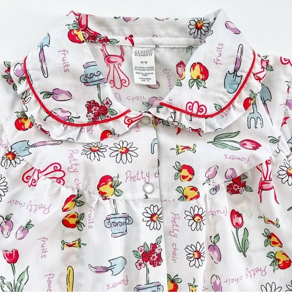 Vintage Classic Elements Garden Print Nightgown Housecoat - Picture 2 of 11